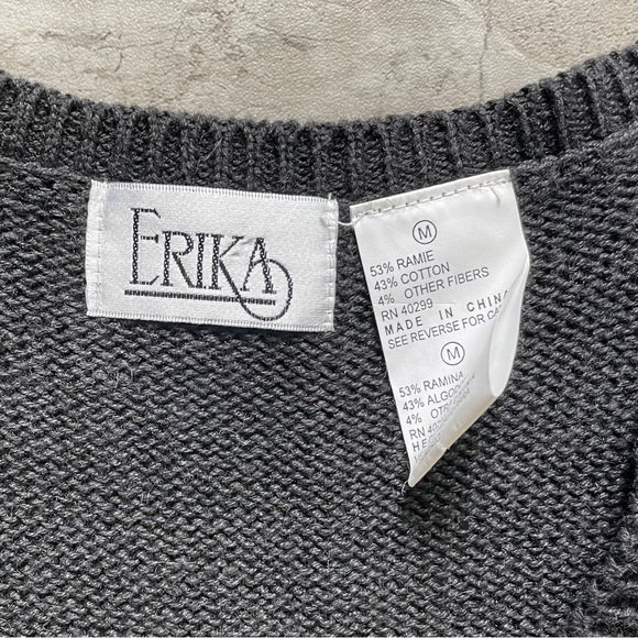 Vintage Erika Winter Snowman Snowflake Sweater Vest Holiday - Picture 5 of 5